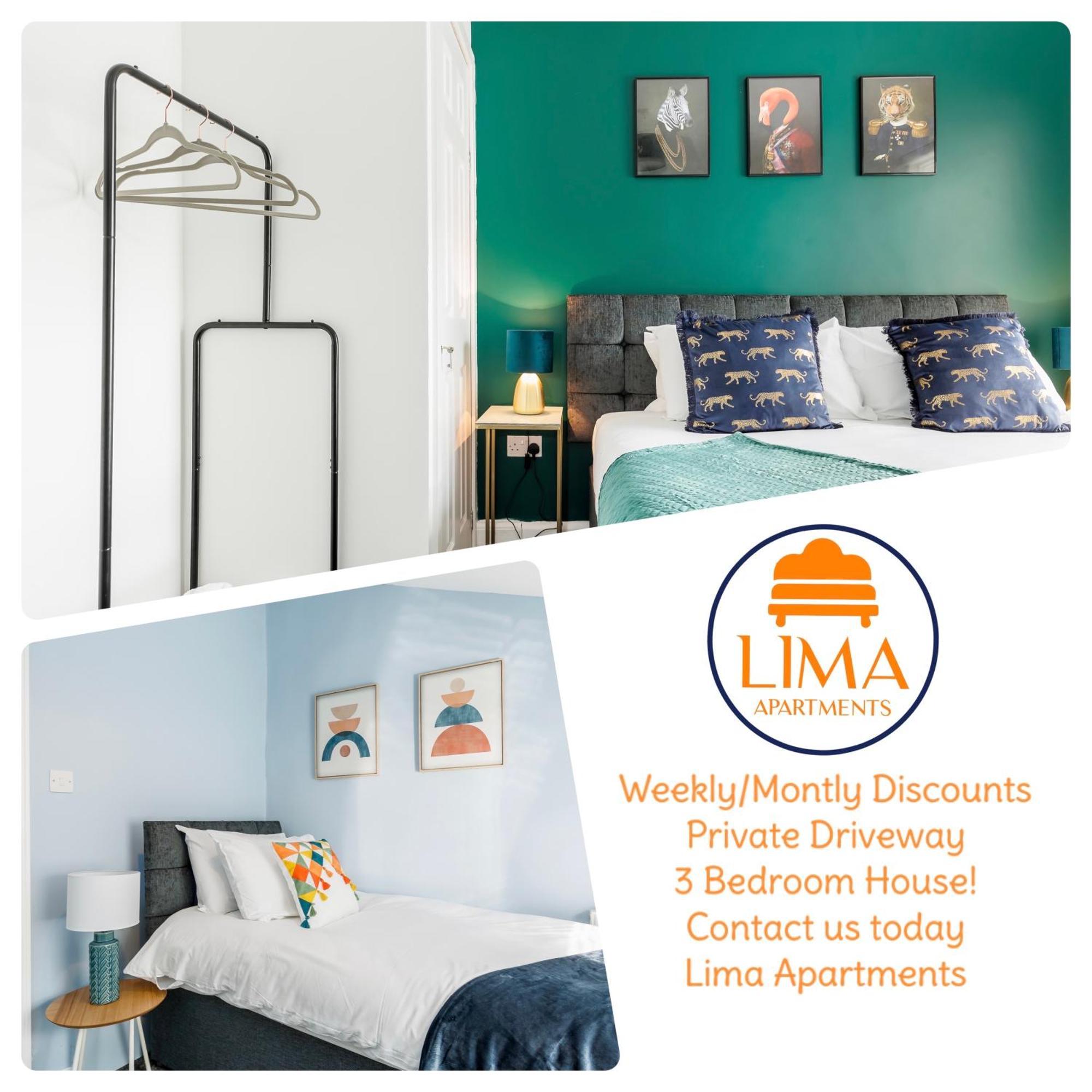 Weekly Monthly Deal-4 Beds-Large House-Driveway By Lima Apartments Ltd Борнмут Екстер'єр фото